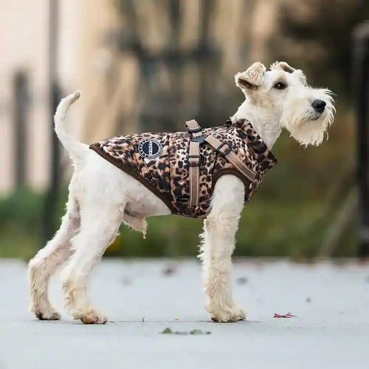 Cappotto Impermeabile Cani Comet Leopardato con Pettorina by Dog Moda