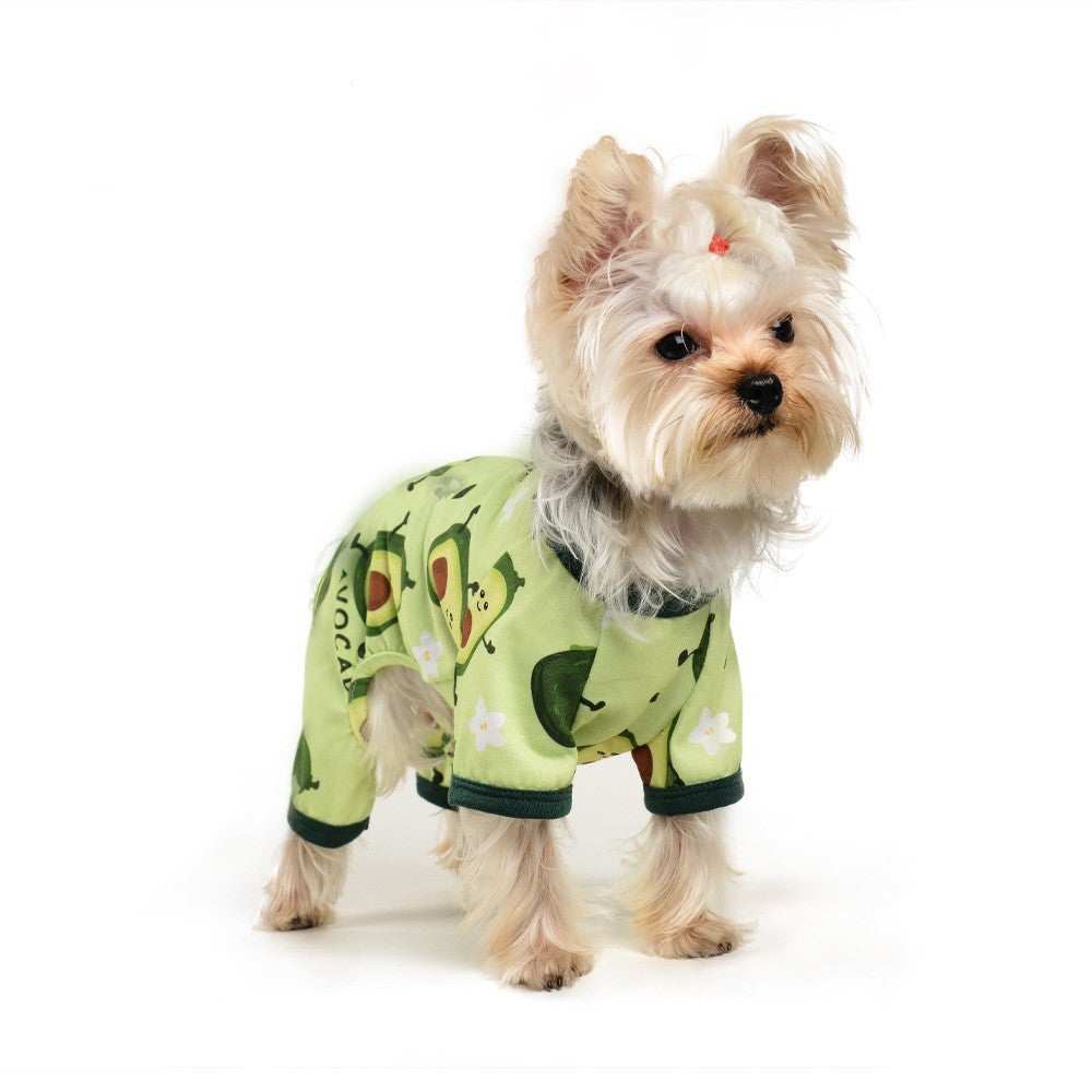 Four-legged "Avocado" dog pajamas in polyester | DogModa