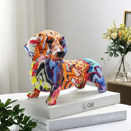 Statua Decorativa Bassotto Colorata - Idea Regalo Originale by Dog Moda