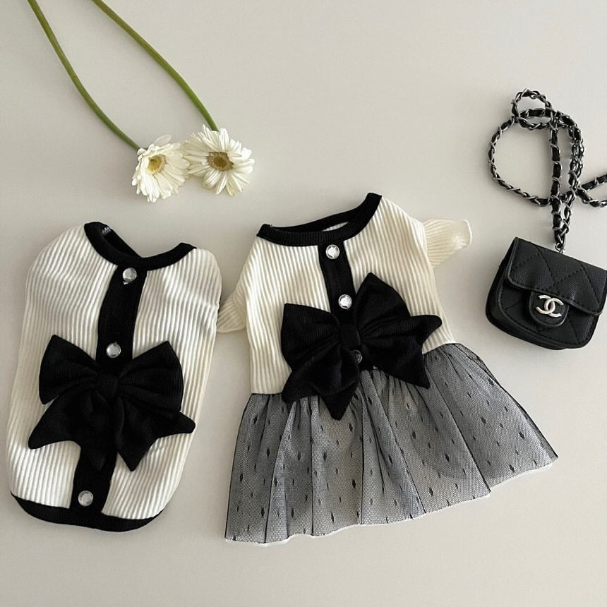 Vestito elegante stile Chanel per cani, perfetto per matrimoni e cerimonie - Dog Moda