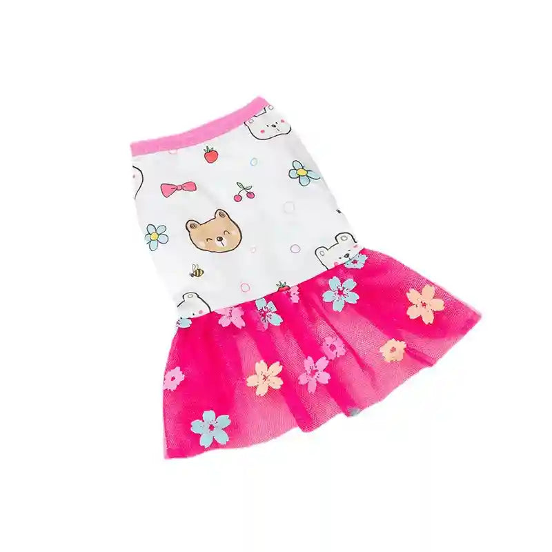 Vestido para Perros con Faldita - 5 Tonos de Rosa