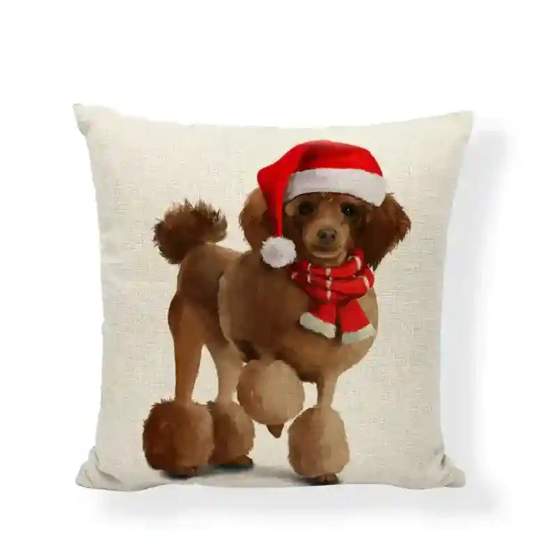 Fodera Cuscino Natalizia con Razze di Cani by Dog Moda