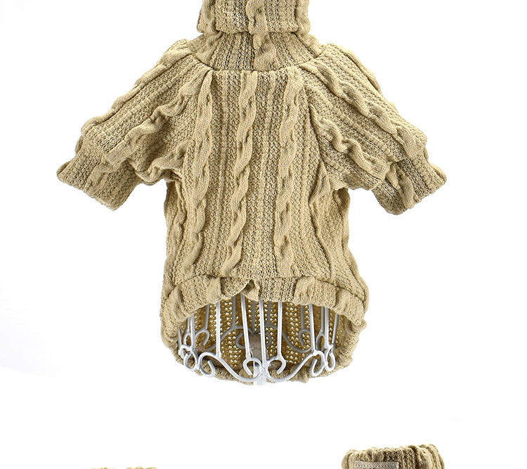 Maglione intrecciato modello "Warm" per cani di piccola taglia - Dog Moda