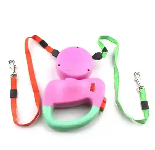 Retractable Dual Pet Dog Walking Leash by Dog Moda