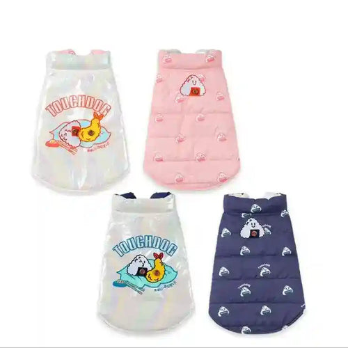 Cappottino Impermeabile Double Face Rice per Cani e Gatti