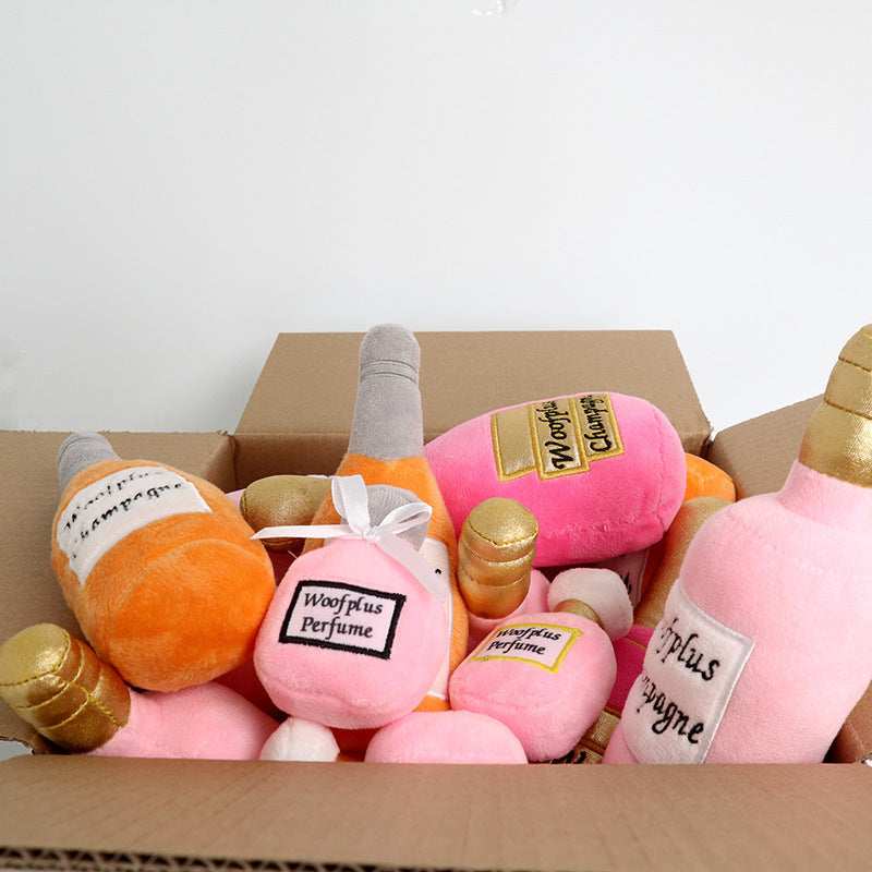 Plush Dog Toy – Soft Bottles and Scents for Small Breeds