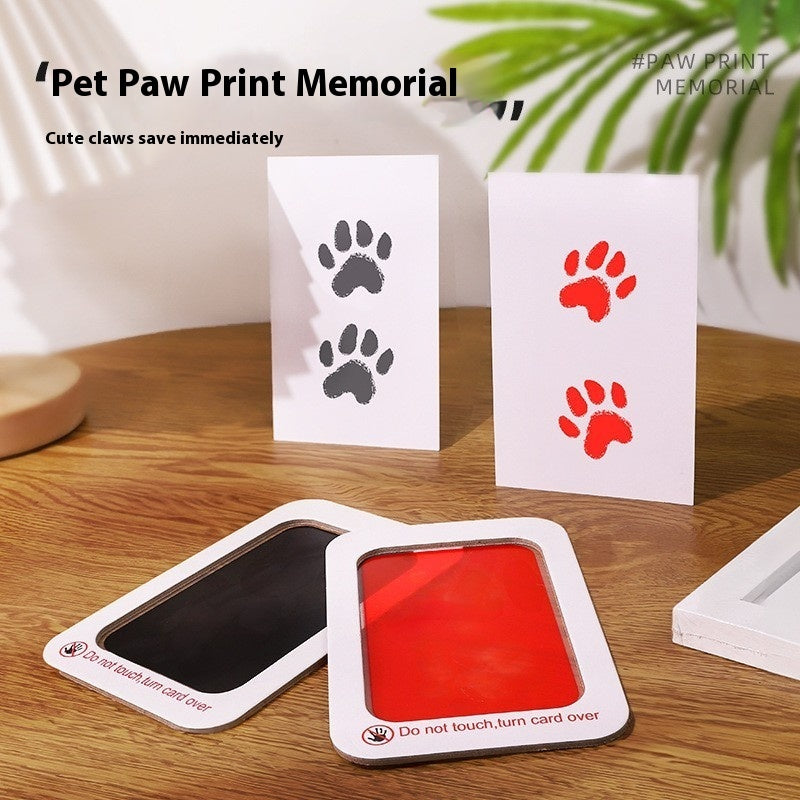 Quadretto Impronta Cane o Gatto con Kit Timbro Incluso