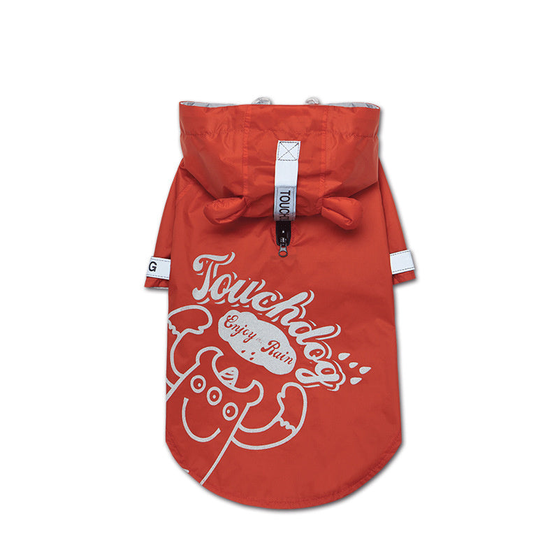 Impermeabile per Cani Modello Touch Dog – Stampa Granchietto con Cappuccio - Dog Moda