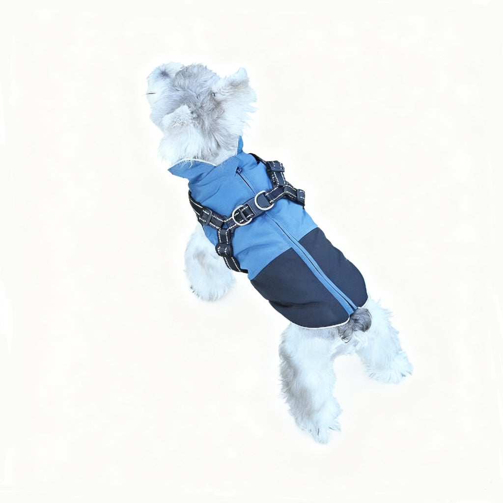 Cappottino per Cani con Pettorina e Zip - Interno Pile