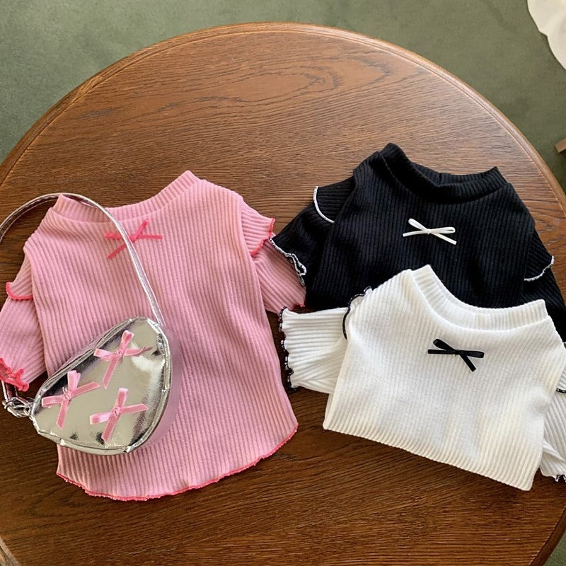Maglietta per Cani Maltese con Fiocco - Rosa, Bianco o Nero