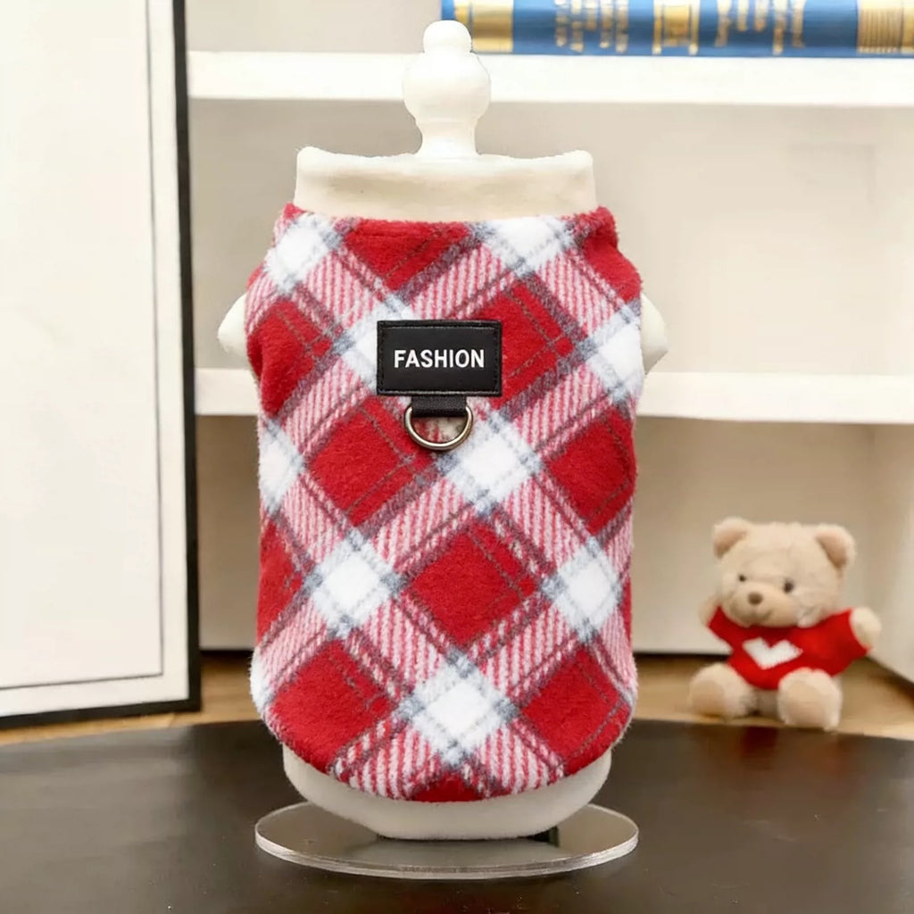 Hondenjas met Fleece, Harnasring en Pied de Poule