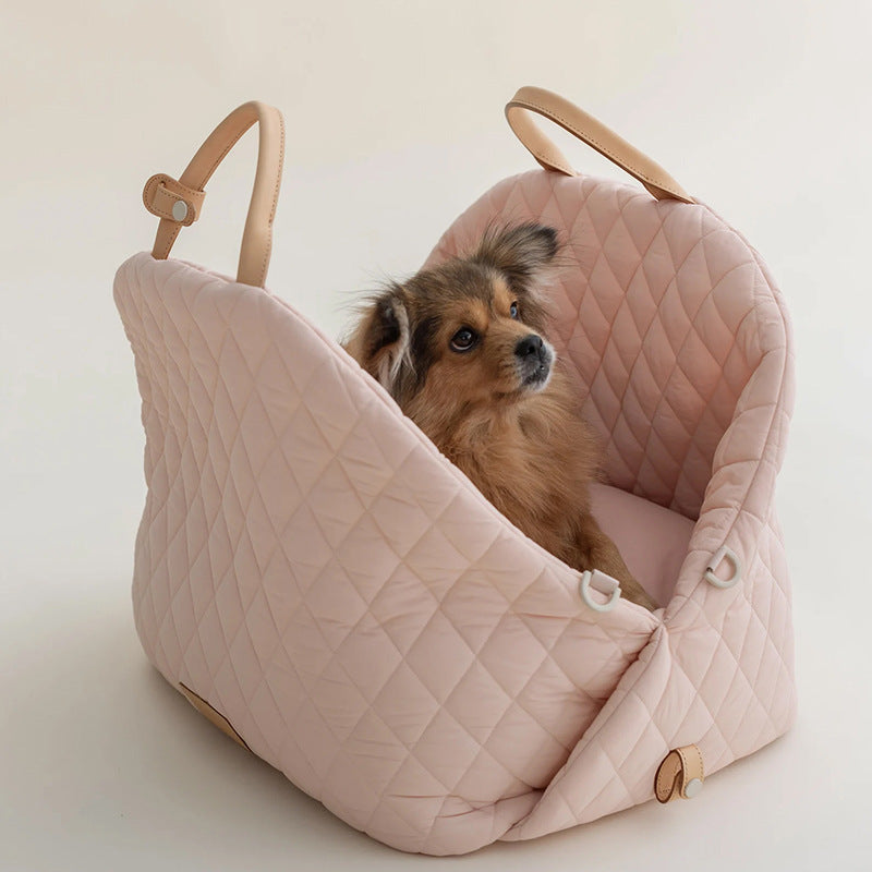 Trasportino Pieghevole Gatti Cani Lusso Manici Pelle by Dog Moda