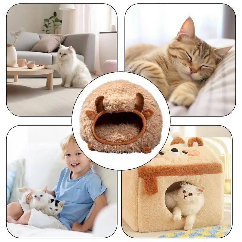 Cuccia per Gatti Yak - Cat Cave Morbida e Calda con Copertura
