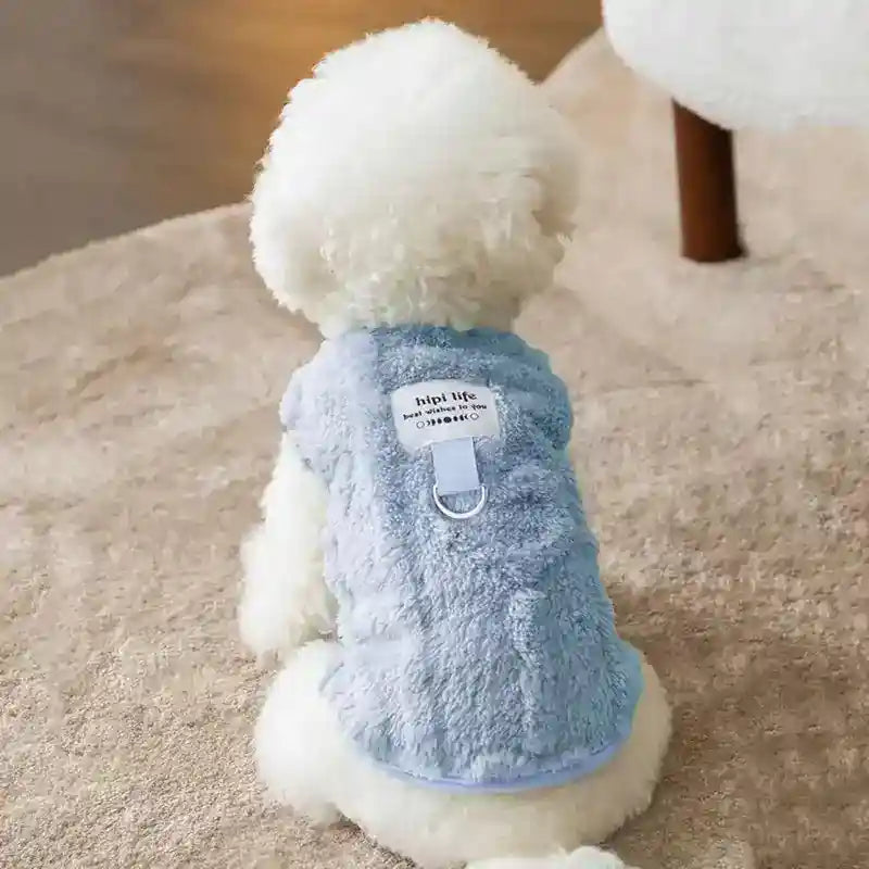 Maglia Squisita Cani Smanicata - Pile Anello Pettorina Calda by Dog Moda