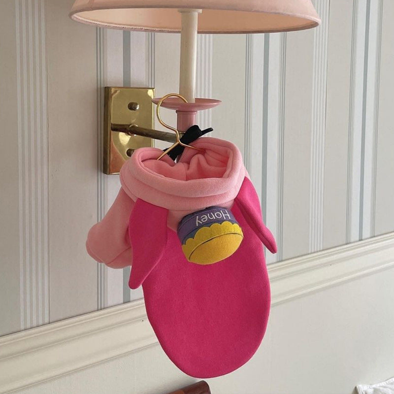 Felpa Cane Winnie Pooh Cappuccio Orecchie - Barattolo Miele by Dog Moda