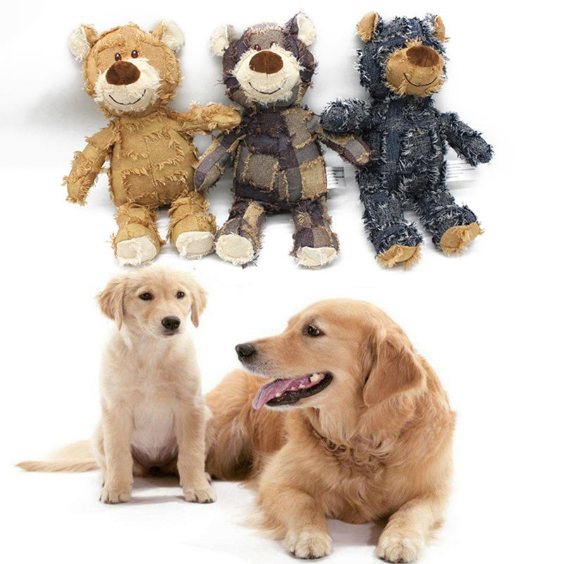 Grizzly Bear Dog Toy with Sound | Durable and Interactive