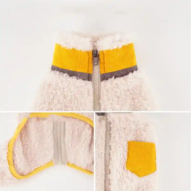 パジャマ 犬用 フリース パルファム 4本足 ジップ付き - 犬用つなぎ