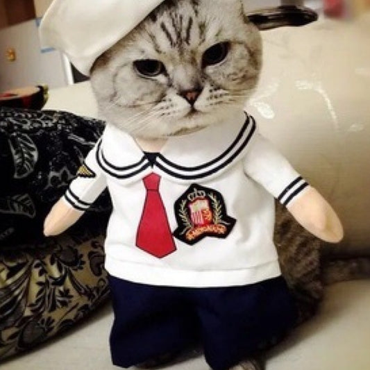 Vestito Marinaretto per Gatti - Divisa con Cappello by Dog Moda