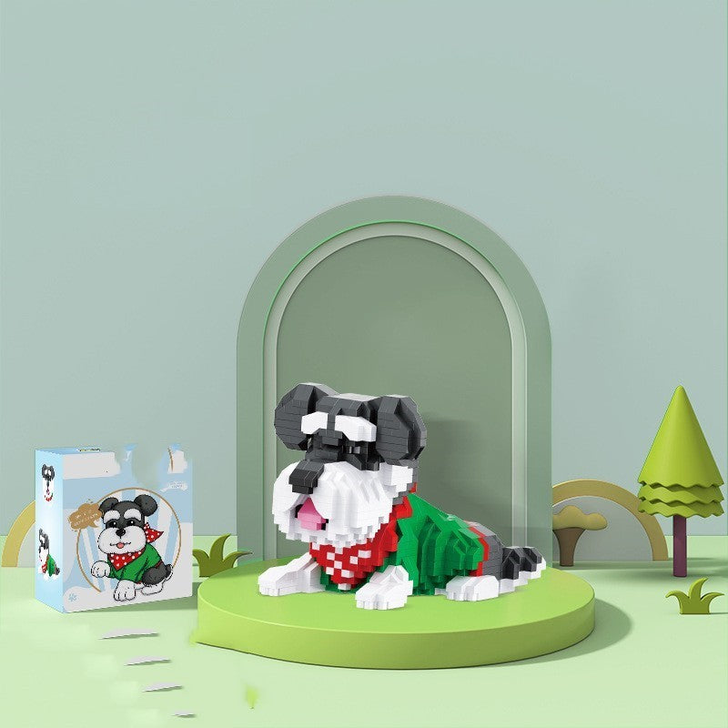 Pet Dog Building Block Set – Micro Brick Dog Model