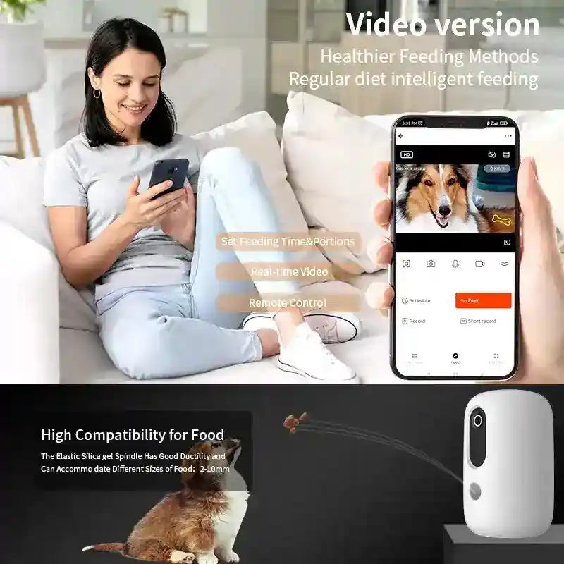 Distributore Automatico Cani Gatti WiFi Camera 0.6L by Dog Moda