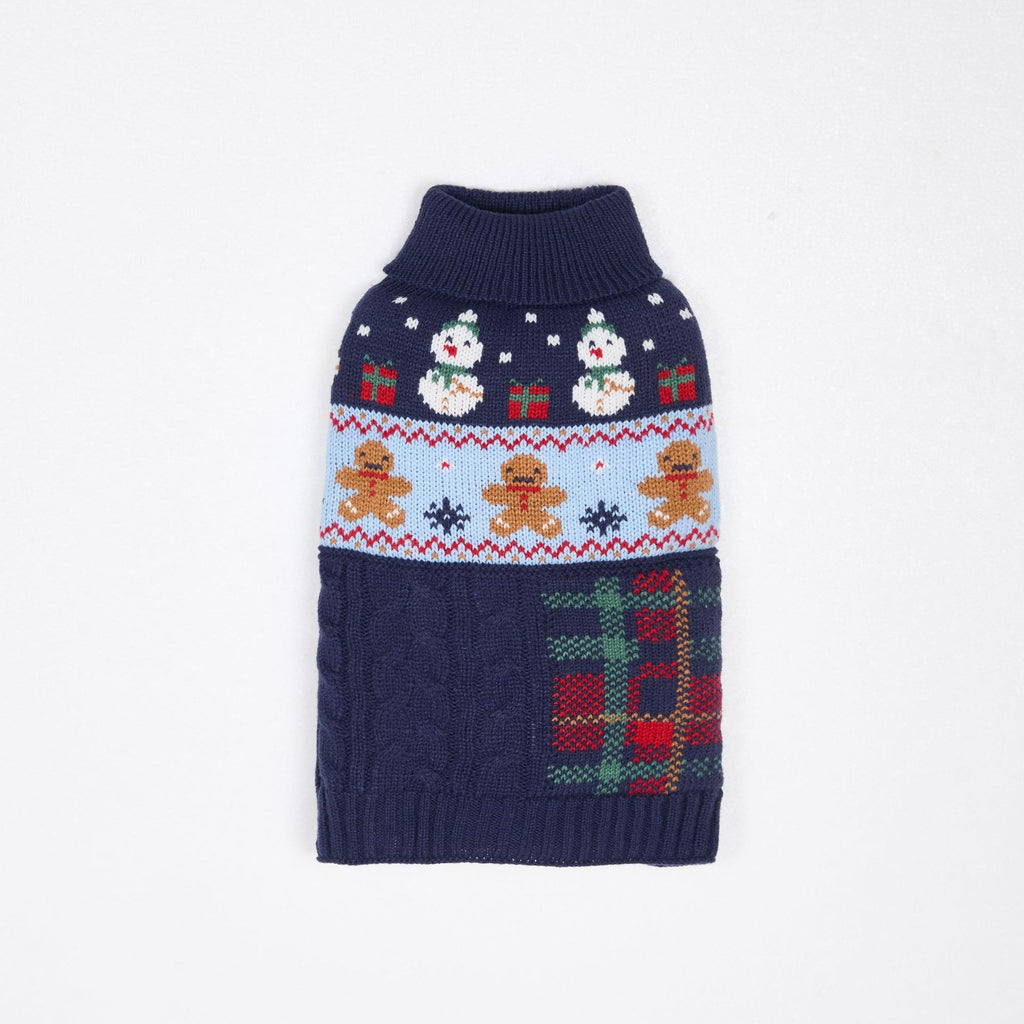 Jersey Navideño para Perros - Muñeco de Nieve Trenzado