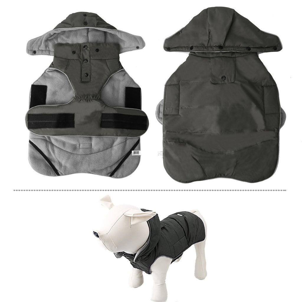 Cappotto per Cani "Nairobi" con Cappuccio Removibile e Chiusura in Velcro