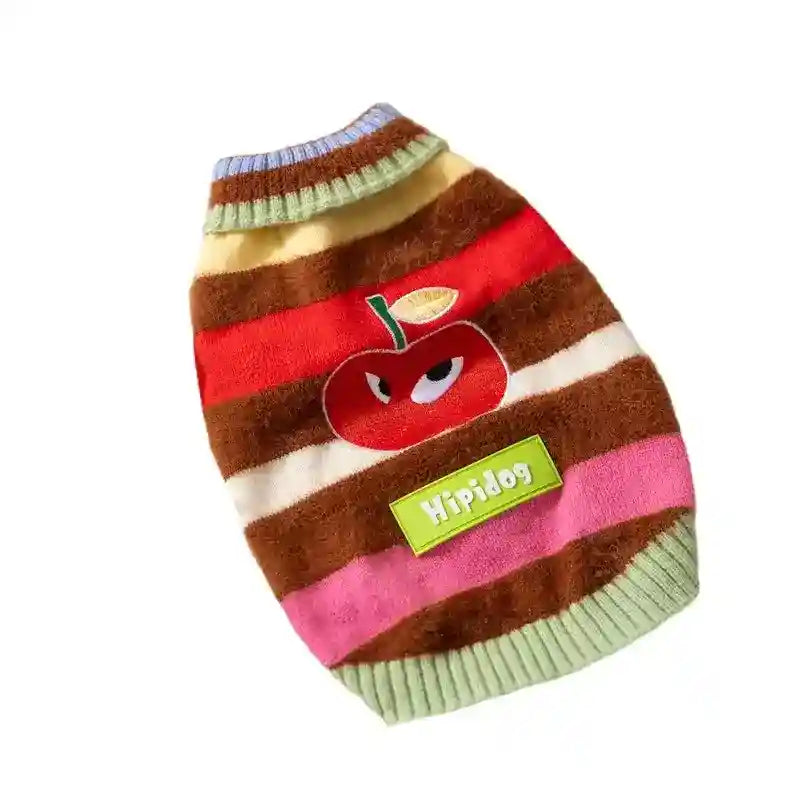 Maglione CHERRY Hipidog - Righe Colorate e Ciliegie by Dog Moda