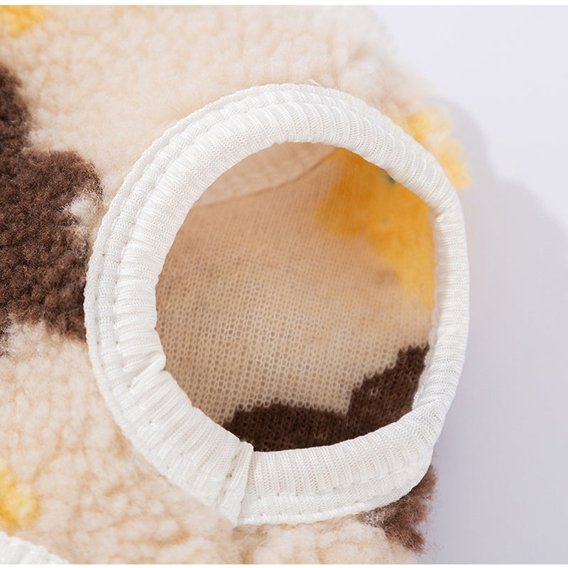 Cappotto Pile Smanicato per Cani con Orsetto - Caldo