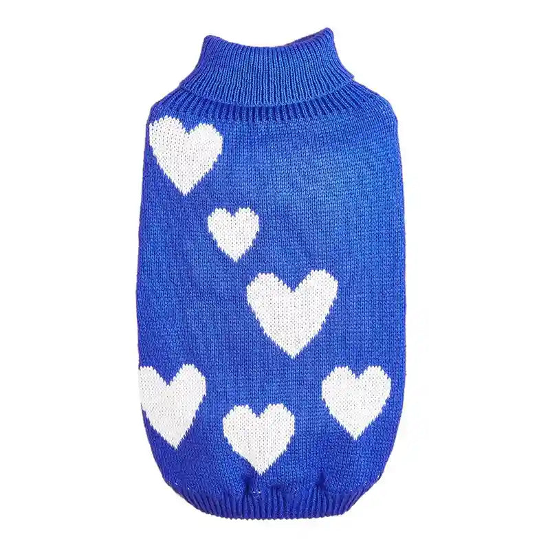Maglione Cani Cuori San Valentino - Caldo Acrilico by Dog Moda