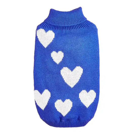 Maglione Cani Cuori San Valentino - Caldo Acrilico by Dog Moda