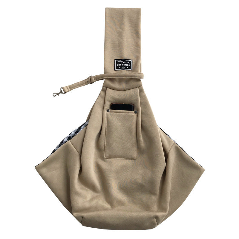 Single Shoulder Carrier Bag for Dogs and Cats with Safety Leash