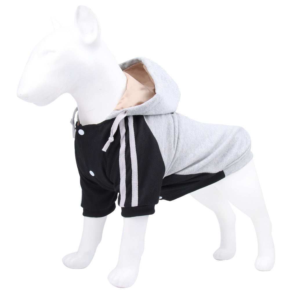 "Tolosa" Dog Sweatshirt with Casual Hood and Button Closure