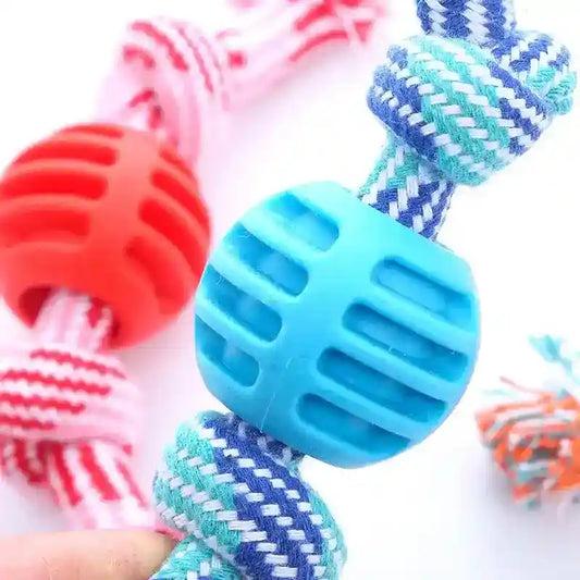 Corda con Pallina Cani - Gioco Masticazione Resistente by Dog Moda