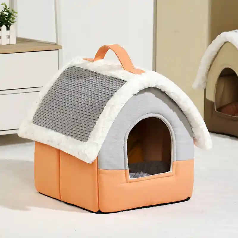 Cuccia Casetta con Cuscino Removibile per Cani e Gatti by Dog Moda