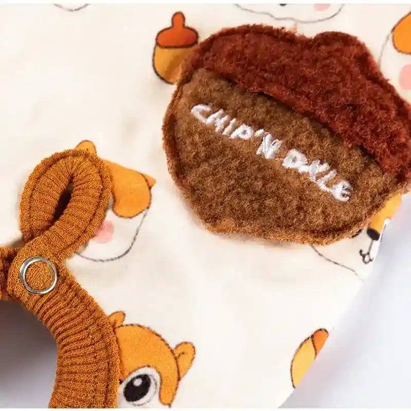 Tutina Chip per Cani con Scoiattolo - Pigiama Smanicato by Dog Moda