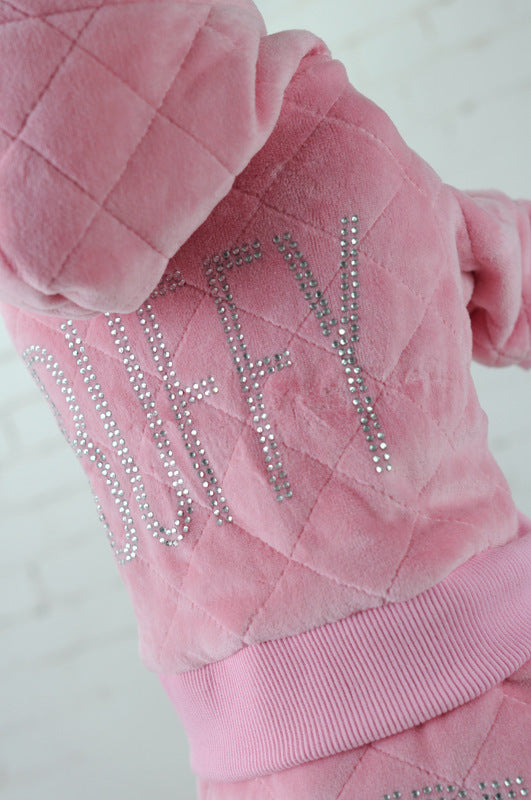 "Buffy" Velvet Dog Jumpsuit for Small Dogs