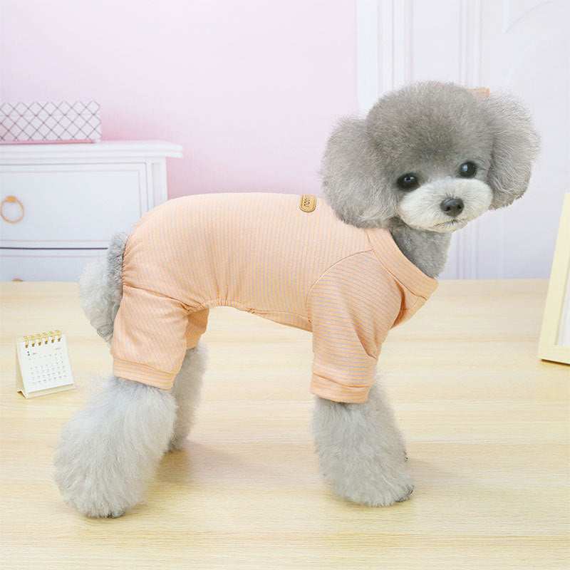 Mittelgroßer Hundepyjama – Dagagou (Baumwolle, koreanische Streifen)