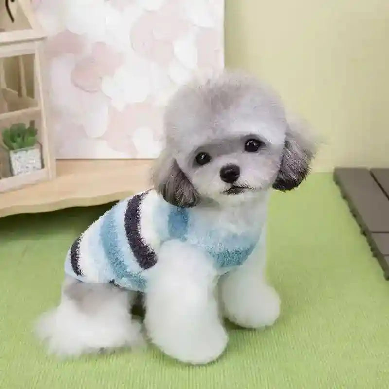 Cappotto LOVE per Cani a Righe con Orsetti - Smanicato by Dog Moda