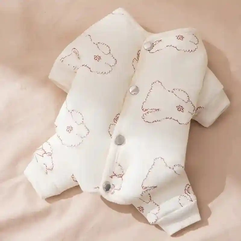 Mono acolchado ositos para perros - 4 patas invierno