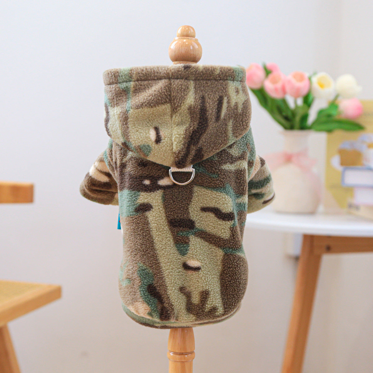 Vestito per Cani Camouflage con Cappuccio | Giacca Cane Militare