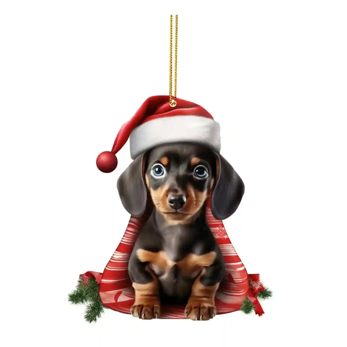 Pendaglio Natale Bassotto - Decorazione Albero Cane by Dog Moda