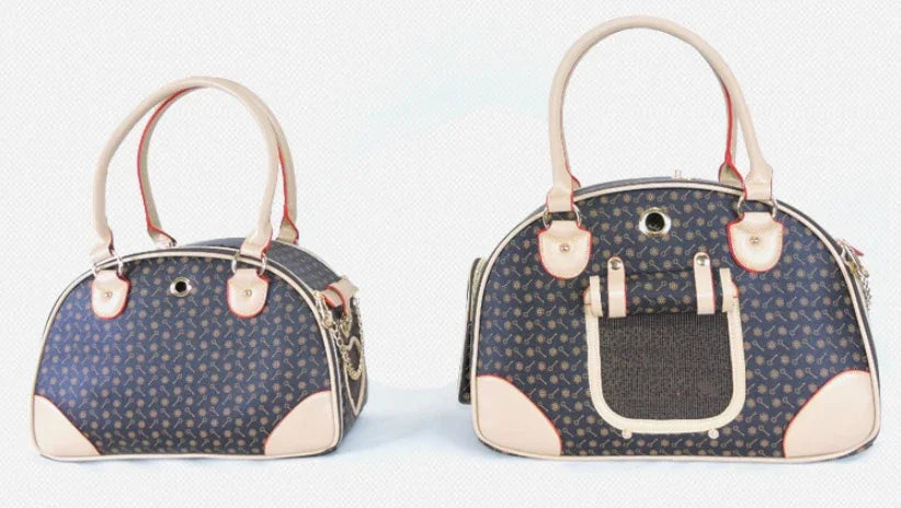 Lyxig bärväska i konstläder för små hundar och katter