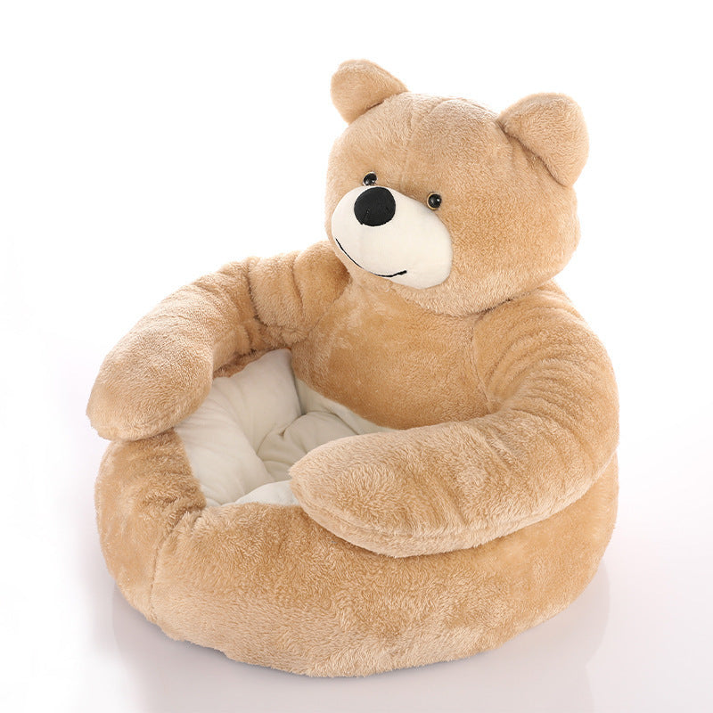 Teddy Bear Dog and Cat Bed – Comfort and Tenderness for Your Four-Legged Friend