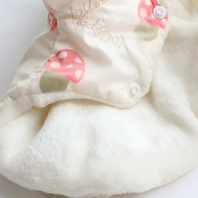"DogLove" Dog Coat with Buttons and High Collar