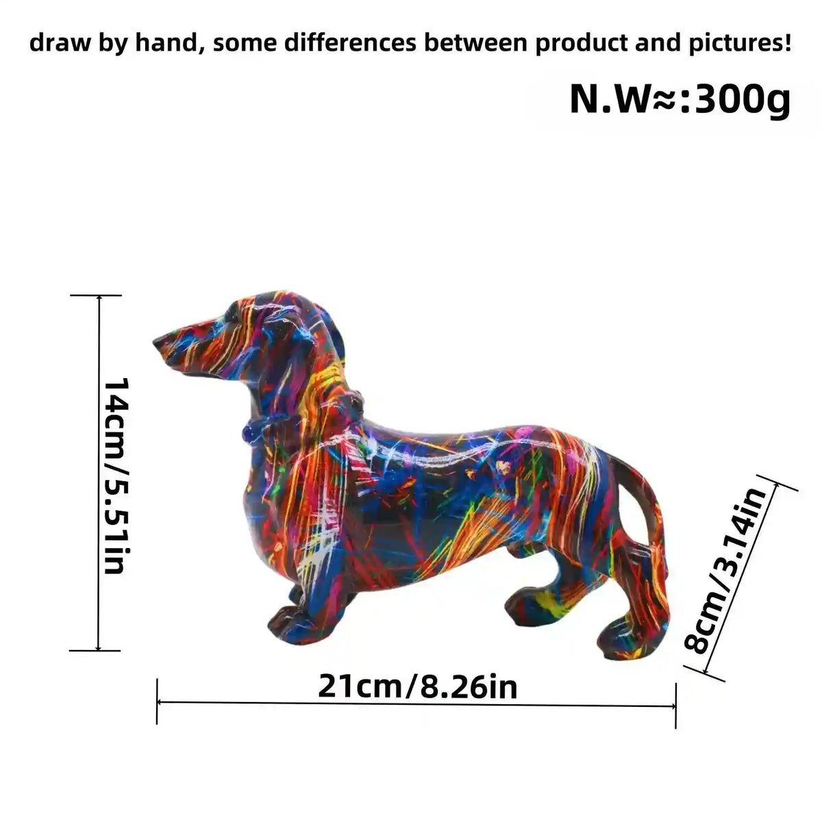 Statua Bassotto Decorativa 21cm o 38cm - Idea Regalo by Dog Moda