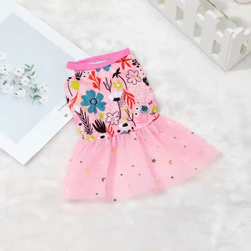 Vestido para Perros con Faldita - 5 Tonos de Rosa