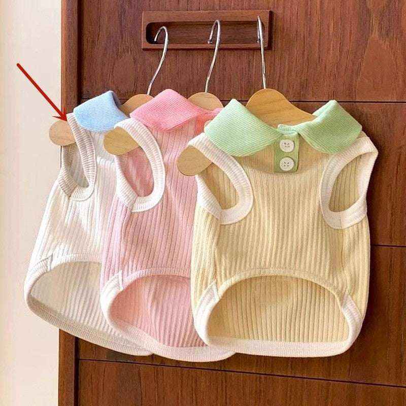 Maglia Polo per Cani Smanicata - Vestito Elegante con Bottoni