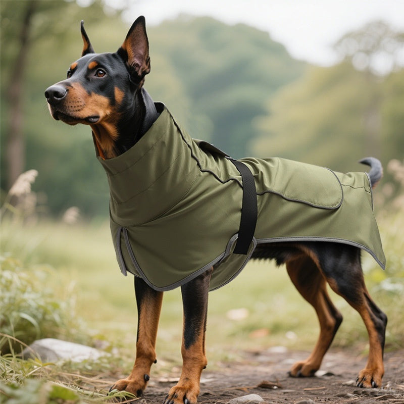 Imperméable pour chiens avec filet intérieur et cordon de serrage