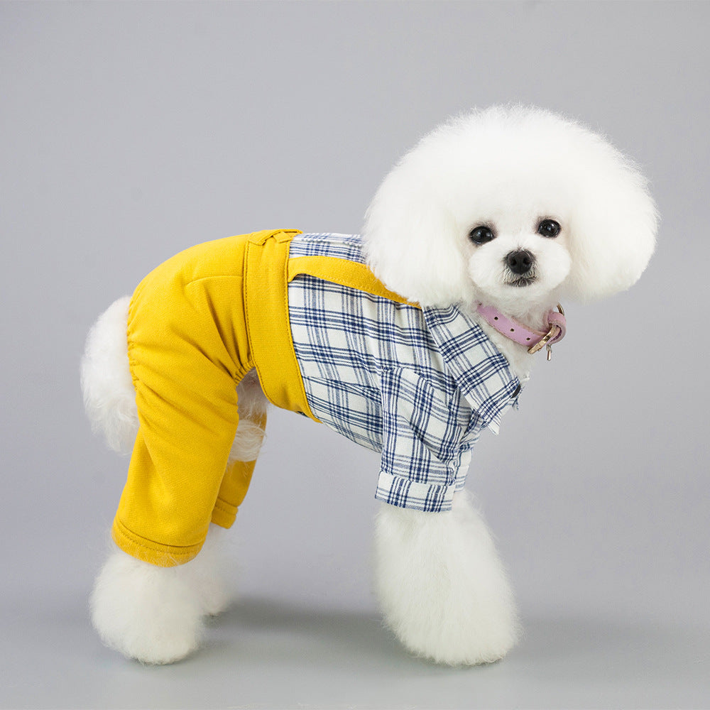 "Diesel" Dog Suit with Bow Tie and Suspenders