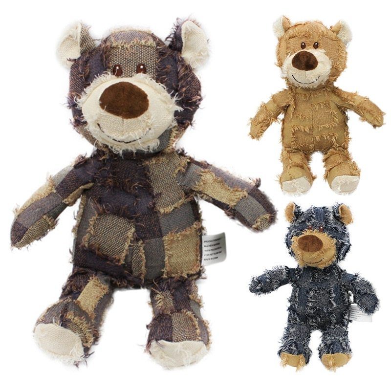 Grizzly Bear Dog Toy with Sound | Durable and Interactive
